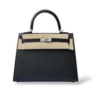 Hermès Kelly 25 Schwarz Epsom PHW