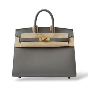 Hermes Birkin 25 Gris Meyer Veau Madame GHW